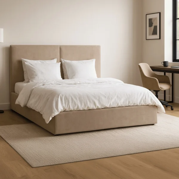 product-3743-0-1 Pat MARSEILLE 160x200 cu spațiu de depozitare Țesătură bej