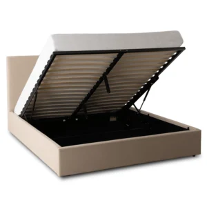 Pat MARSEILLE 140x200 cu spațiu de depozitare Velur bej