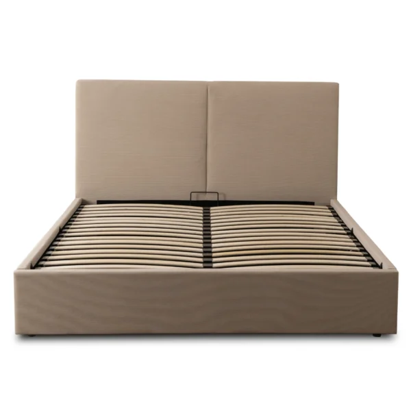 Pat MARSEILLE 140x200 cu spațiu de depozitare Velur bej