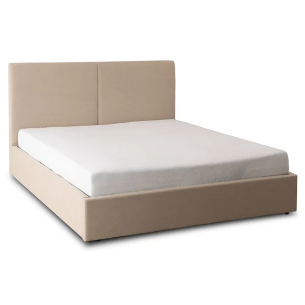 Pat 180x200 MARSYLIA cu un container Beige Corduroy — Mobilier pentru dormitor