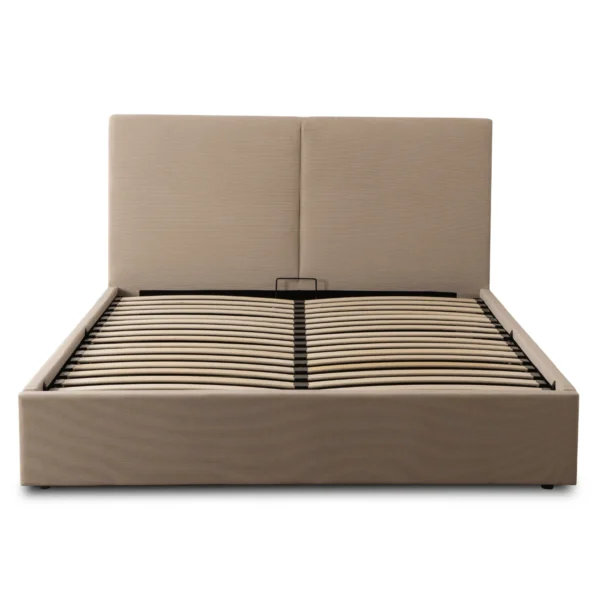 Pat 180x200 MARSYLIA cu un container Beige Corduroy — Mobilier pentru dormitor
