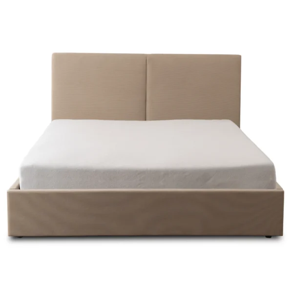 Pat 180x200 MARSYLIA cu un container Beige Corduroy — Mobilier pentru dormitor