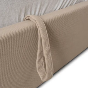 Pat 180x200 MARSYLIA cu un container Beige Corduroy — Mobilier pentru dormitor