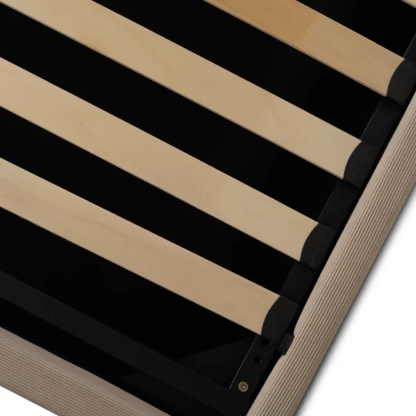 Pat 180x200 MARSYLIA cu un container Beige Corduroy — Mobilier pentru dormitor