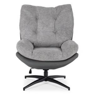 product-3750-2 FREMONT Scaun pivotant cu suport pentru picioare Gri/Negru