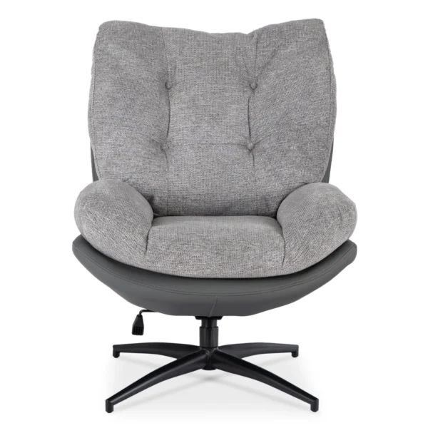 product-3750-2 FREMONT Scaun pivotant cu suport pentru picioare Gri/Negru
