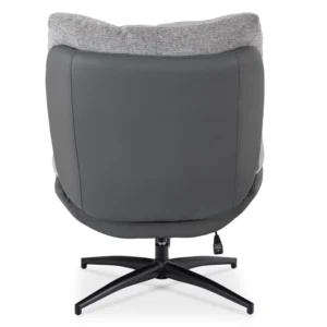 product-3750-4 FREMONT Scaun pivotant cu suport pentru picioare Gri/Negru