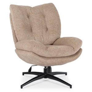 FREMONT Scaun pivotant cu suport pentru picioare, bej