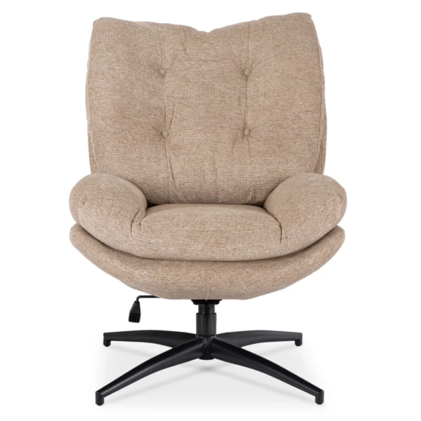 FREMONT Scaun pivotant cu suport pentru picioare, bej