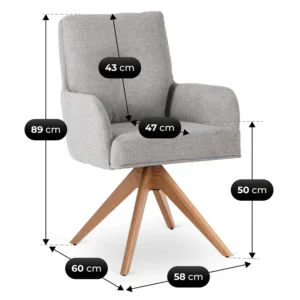 Scaun pivotant BIANCO Gri