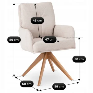 product-3757-10 Scaun pivotant BIANCO Bej