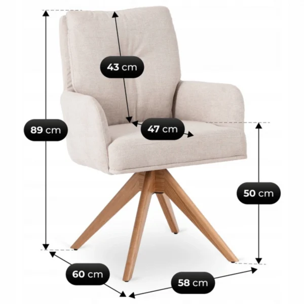 product-3757-10 Scaun pivotant BIANCO Bej