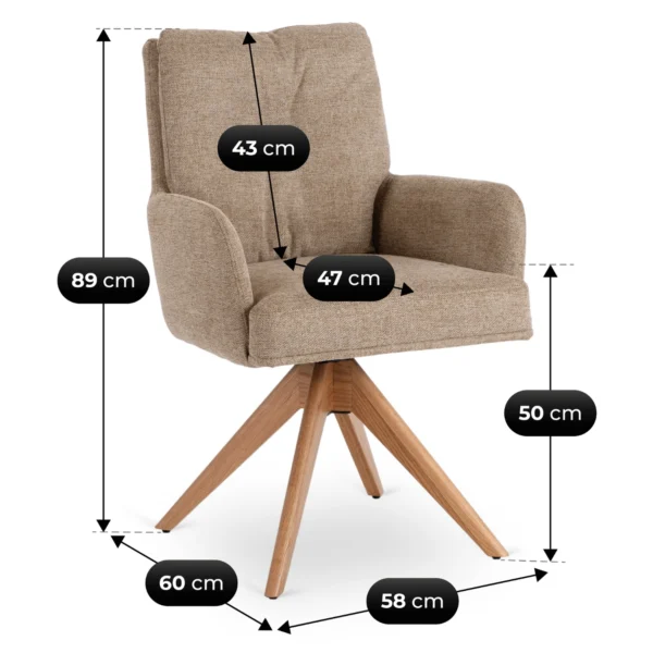 Scaun pivotant BIANCO, maro