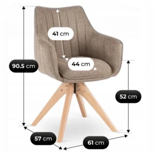 Scaun pivotant LEMON Bej