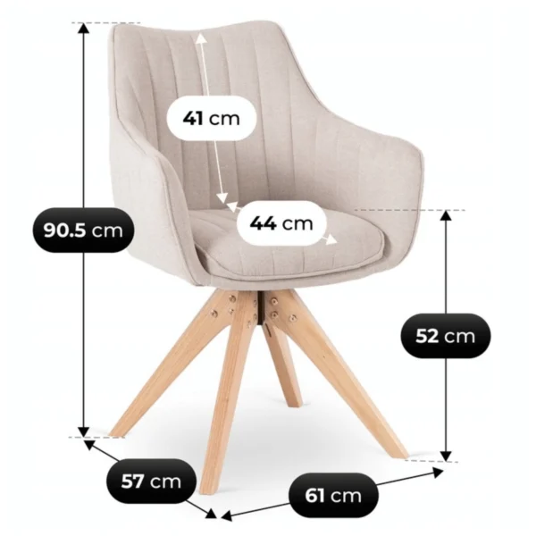 Scaun pivotant LEMON Bej deschis