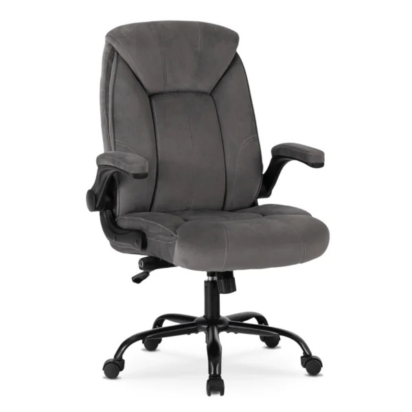 product-3762-0 Fotoliu pivotant COMFORT din velur gri — MOBILA