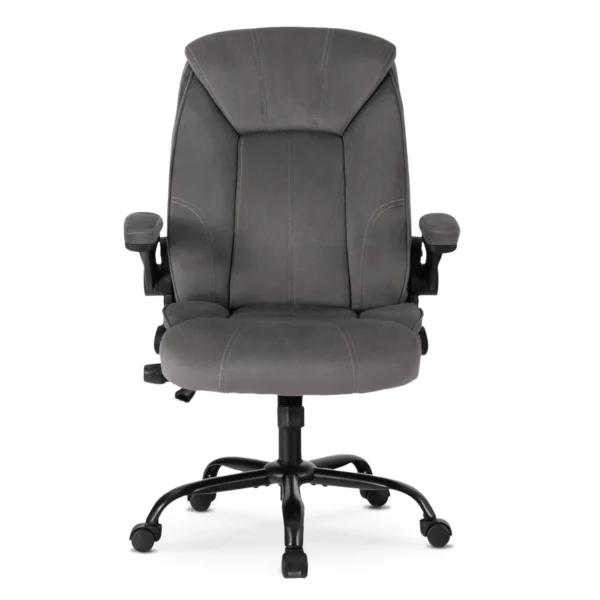 product-3762-1 Fotoliu pivotant COMFORT din velur gri — MOBILA