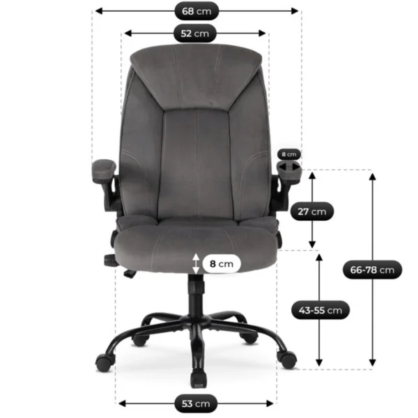 product-3762-10 Fotoliu pivotant COMFORT din velur gri — MOBILA