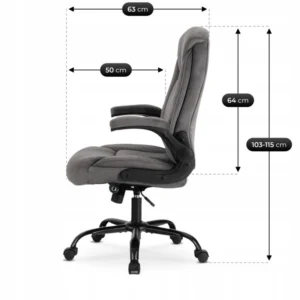product-3762-11 Fotoliu pivotant COMFORT din velur gri — MOBILA
