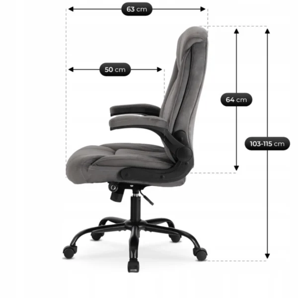 product-3762-11 Fotoliu pivotant COMFORT din velur gri — MOBILA