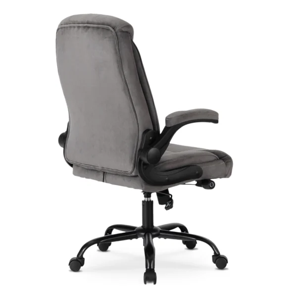 product-3762-2 Fotoliu pivotant COMFORT din velur gri — MOBILA