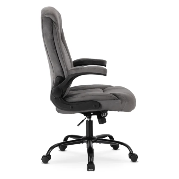 product-3762-3 Fotoliu pivotant COMFORT din velur gri — MOBILA