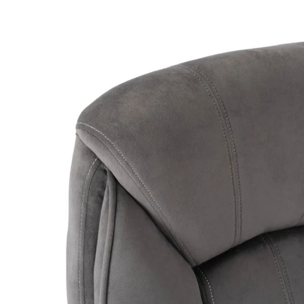 product-3762-6 Fotoliu pivotant COMFORT din velur gri — MOBILA