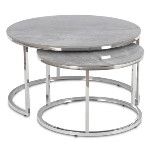 Set de masă din ceramică MILANO Marmură gri/Argintiu