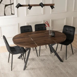 Masă extensibilă LUKAS 100-250 cm Nuc/Negru