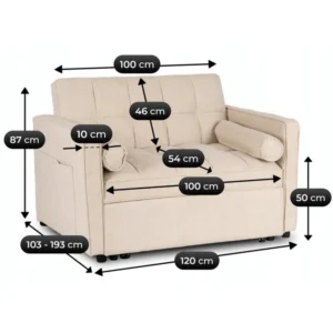 product-3769-7 CORRA fotoliu de dormit bej — Fotolii de relaxare
