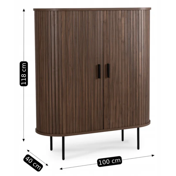 product-3772-5 Comodă cu două uși TRISH 100 cm Nuc — Comode