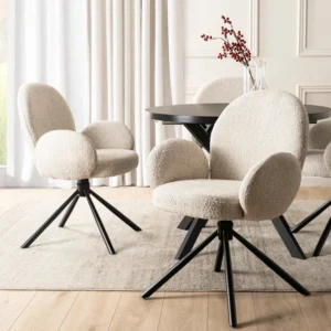Scaun pivotant MUSSO Bej Boucle