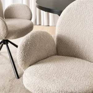 Scaun pivotant MUSSO Bej Boucle