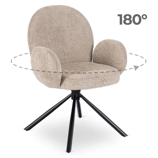 Scaun pivotant MUSSO maro Boucle