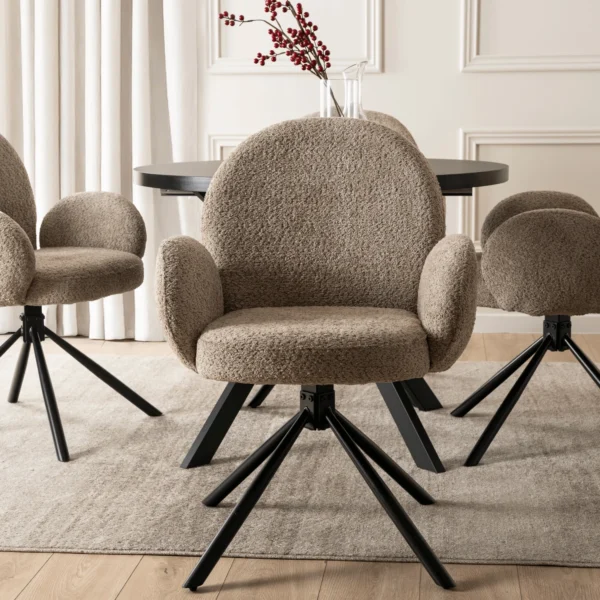 Scaun pivotant MUSSO maro Boucle