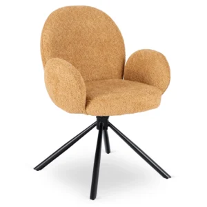 Scaun pivotant MUSSO Mustard Boucle