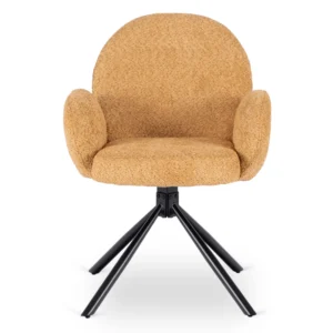 Scaun pivotant MUSSO Mustard Boucle