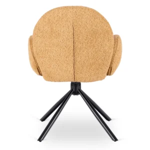 Scaun pivotant MUSSO Mustard Boucle