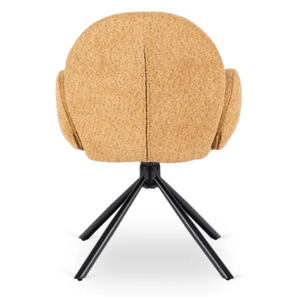 Scaun pivotant MUSSO Mustard Boucle
