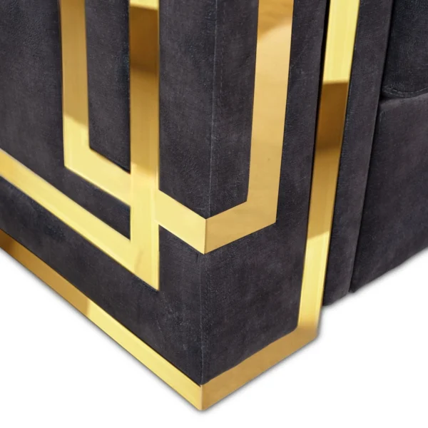 Scaun PALLAZO 1S Negru/Auriu