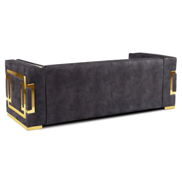 PALLAZO 3S Canapea cu trei locuri Negru/Auriu