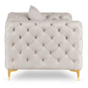 SORRENTO 1S Fotoliu din catifea crem