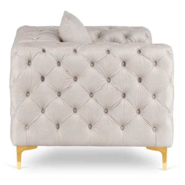 SORRENTO 1S Fotoliu din catifea crem