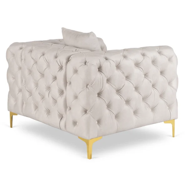 SORRENTO 1S Fotoliu din catifea crem