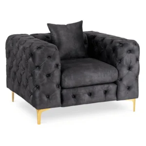 Scaun SORRENTO 1S din velur negru