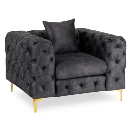 Scaun SORRENTO 1S din velur negru