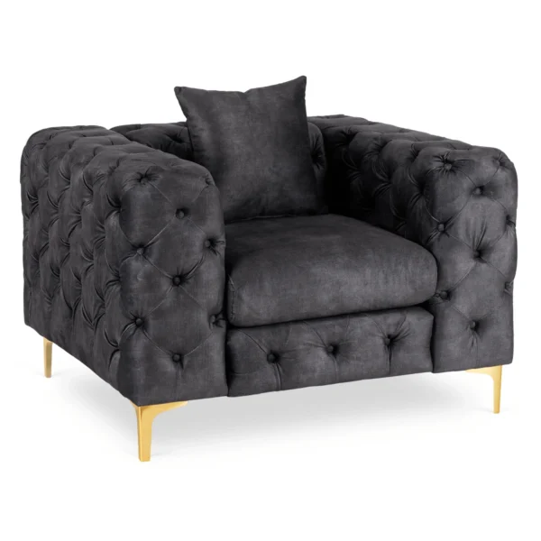 Scaun SORRENTO 1S din velur negru