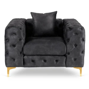 Scaun SORRENTO 1S din velur negru