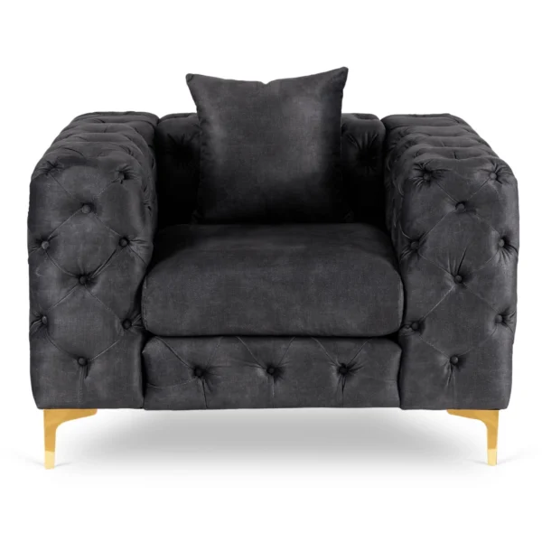 Scaun SORRENTO 1S din velur negru