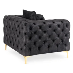 Scaun SORRENTO 1S din velur negru